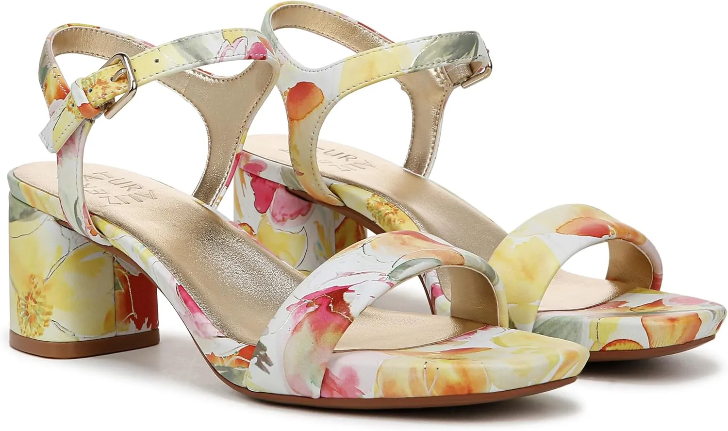 Naturalizer womens Izzy Block Heel Ankle Strap Sandal