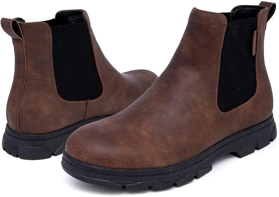 Nautica Men's Chelsea Boot Slip-On Dress Ankle Shoe Chukka Desert Boots-Wuzer