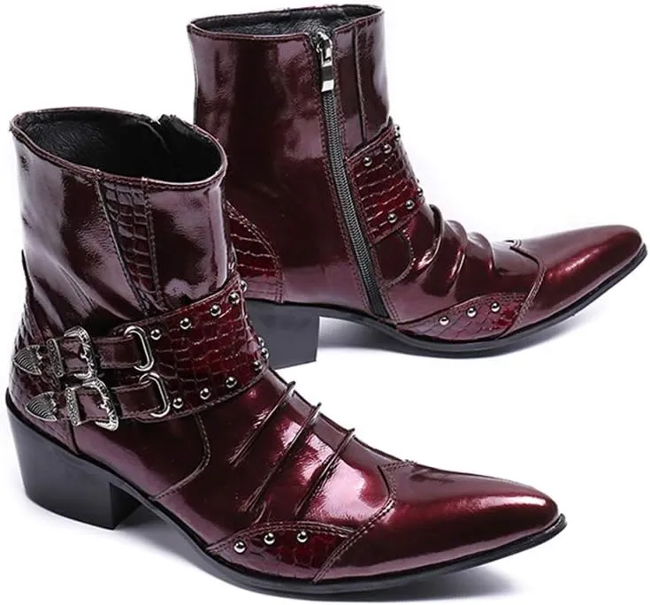 NEW Ankle Boots For Men Show Business Holiday For Office The First Layer Of Cowhide Pure Genuine Leather