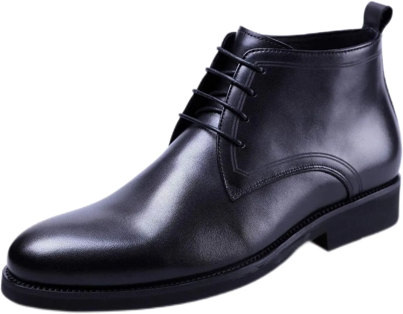 NEW For Men Ankle Boots Black Pull Tap Flat Lace Up Chukka Boots Office Show Holiday For Business The First Layer Of Cowhide