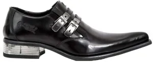 New Rock M-2246-S14 Mens Newman Shoes Black Leather Buckle Steel Heel