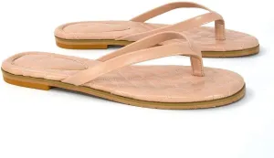New Womens Quilted Insole Thong Sandals Ladies Casual Flip Flops Slip On Mule Size