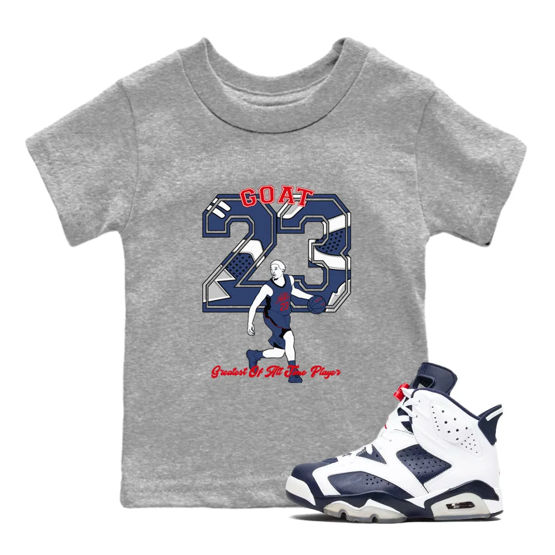 New-year sale White And Tees Reliable shipping Air - 6 Kids Jordan Goat Midnight Navy SNRT Sneaker Player