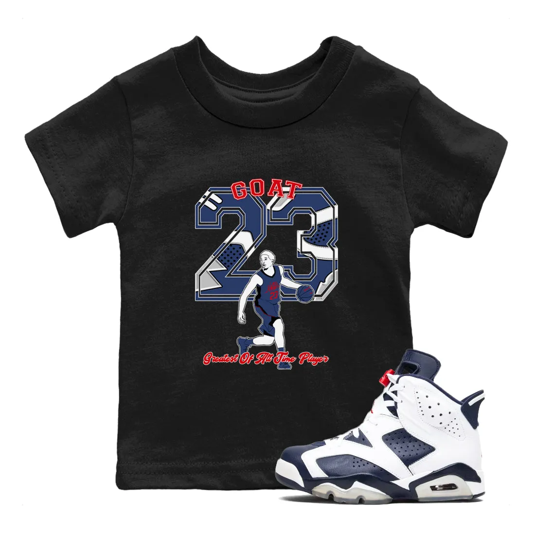 New-year sale White And Tees Reliable shipping Air - 6 Kids Jordan Goat Midnight Navy SNRT Sneaker Player