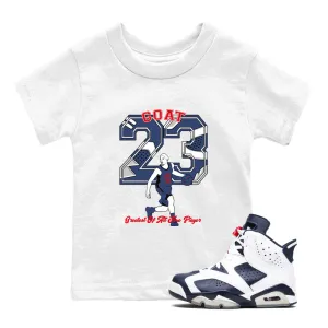 New-year sale White And Tees Reliable shipping Air - 6 Kids Jordan Goat Midnight Navy SNRT Sneaker Player