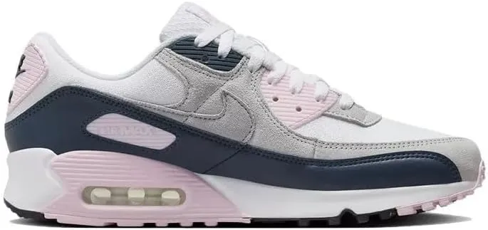 Nike Air Max 90 Men's Shoes (DM0029-106, White/Pink Foam/Armory Navy/Wolf Grey)