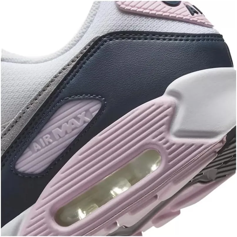 Nike Air Max 90 Men's Shoes (DM0029-106, White/Pink Foam/Armory Navy/Wolf Grey)