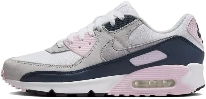 Nike Air Max 90 Men's Shoes (DM0029-106, White/Pink Foam/Armory Navy/Wolf Grey)