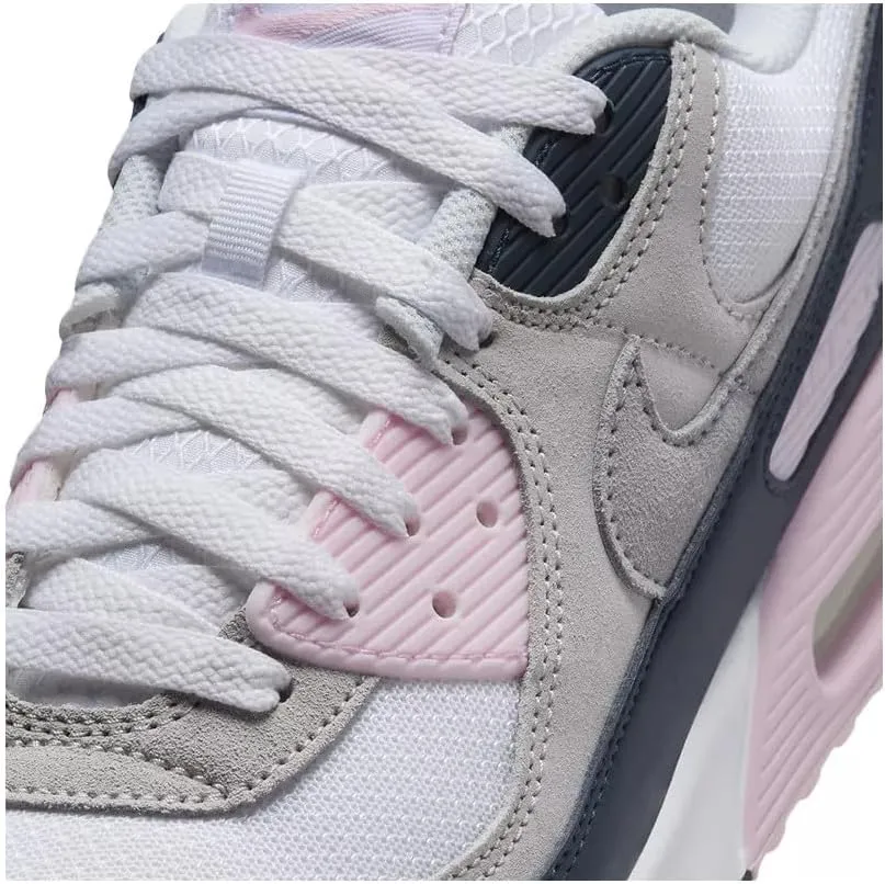 Nike Air Max 90 Men's Shoes (DM0029-106, White/Pink Foam/Armory Navy/Wolf Grey)
