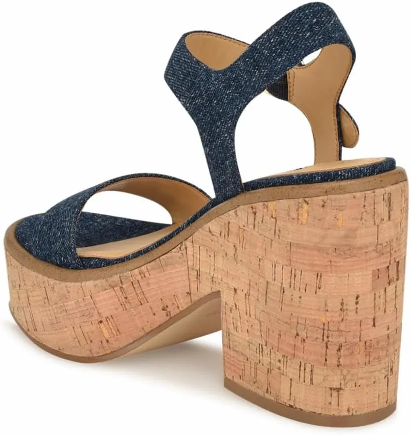 Nine West Women's Amye Ankle Strap Wedge Sandal