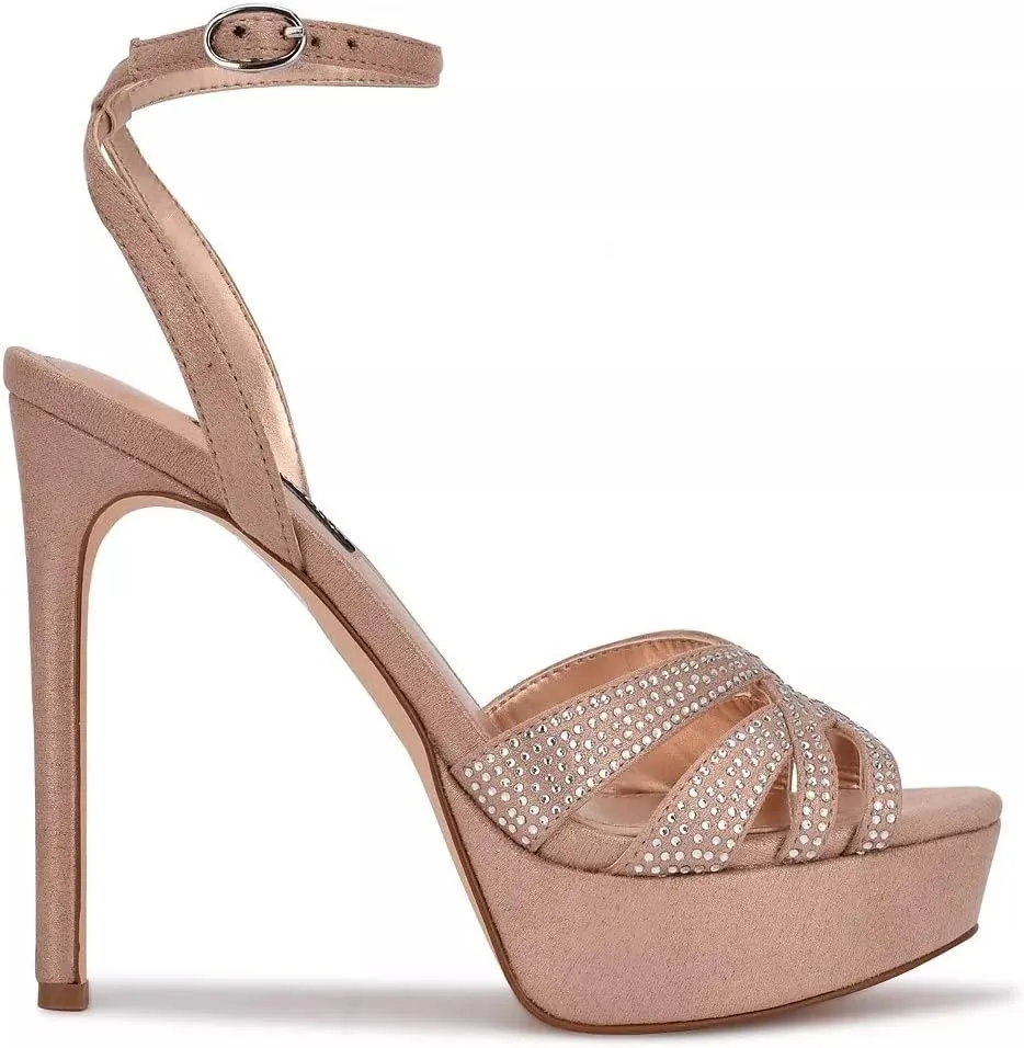 Nine West Women's Ankle Strap Open Toe Heeled Sandal