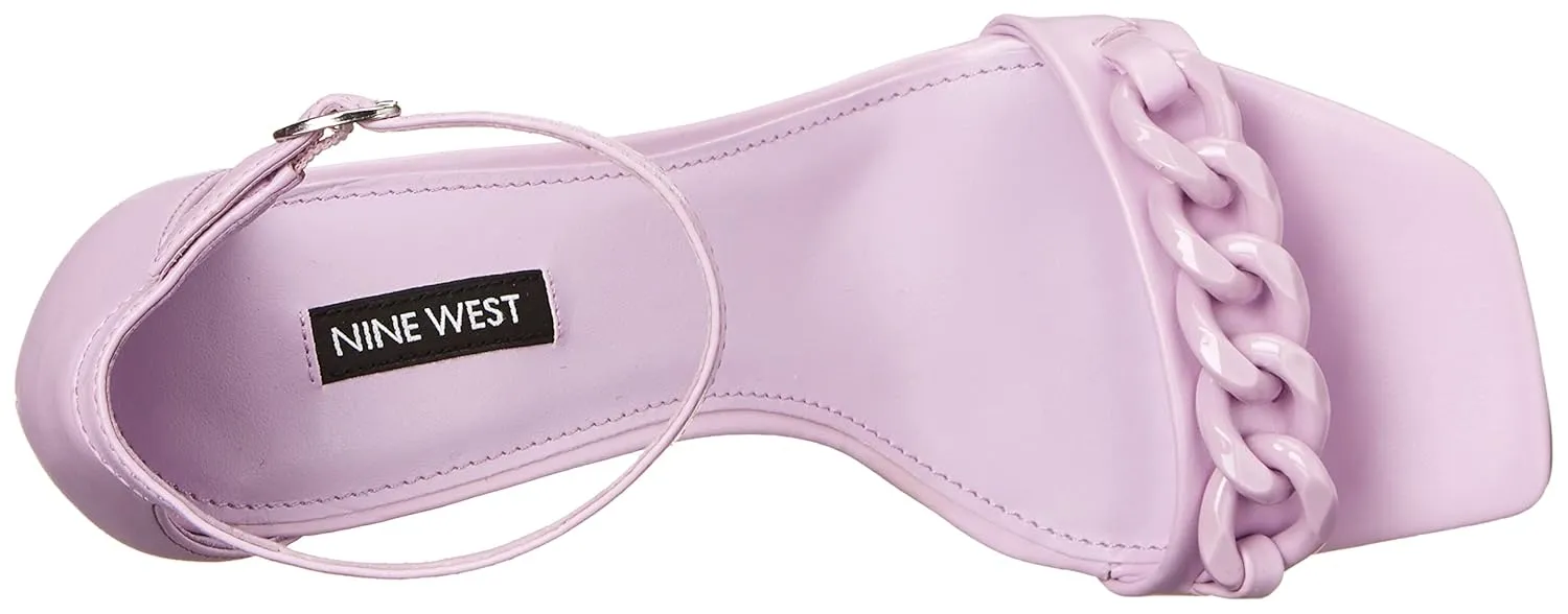 Nine West Women's Mindful3 Heeled Sandal, Pale Lilac, 10