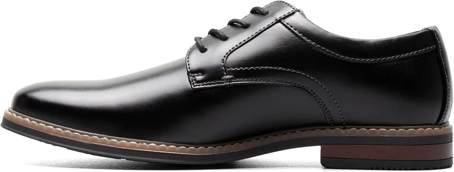 Nunn Bush Men's Carmelo Oxford Classic Modern Formal Plain Toe Lace Up Dress Casual Shoes
