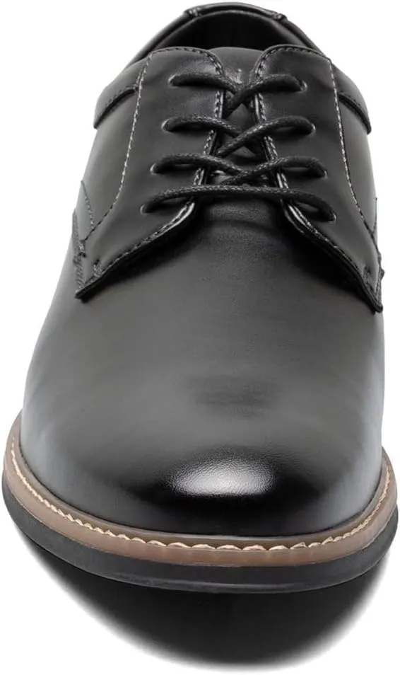 Nunn Bush Men's Carmelo Oxford Classic Modern Formal Plain Toe Lace Up Dress Casual Shoes