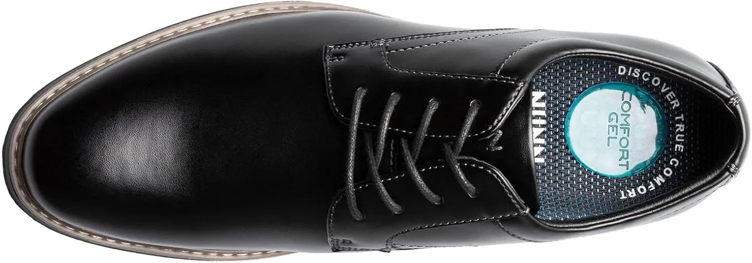 Nunn Bush Men's Carmelo Oxford Classic Modern Formal Plain Toe Lace Up Dress Casual Shoes