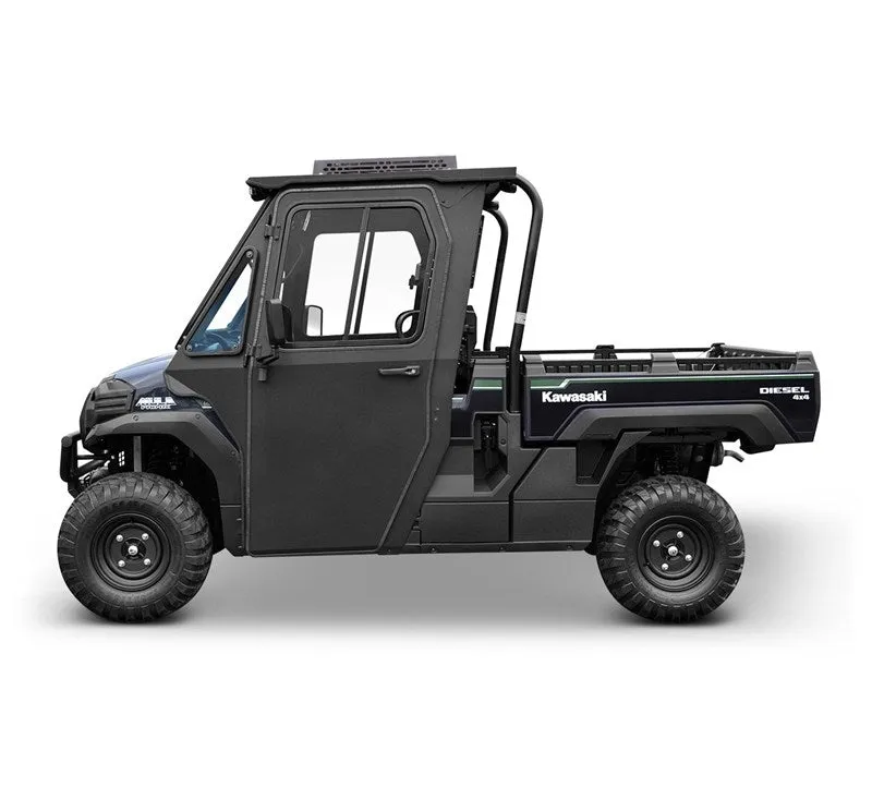 OEM Kawasaki Hard Cab Enclosure by Curtis with Roof Top A/C, Mule Pro-DX Power Kit and AS1 Windshield 1ACKAPDXAS1