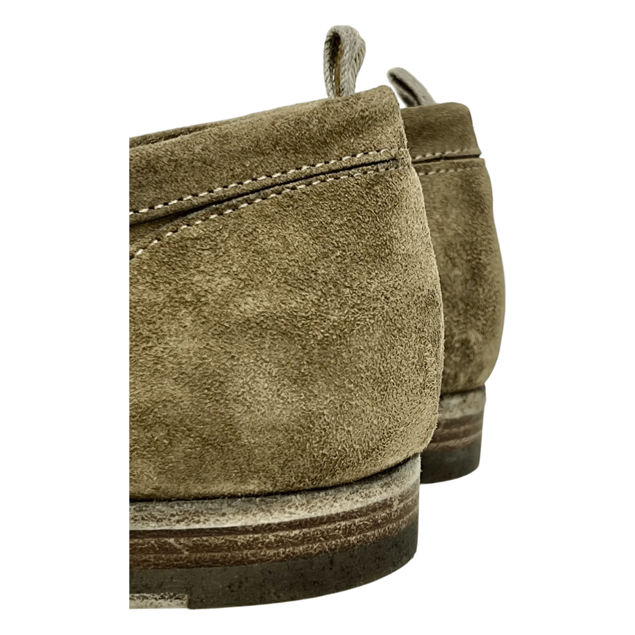 Officine Creative, Velour Loafer, Ledersohle, olivbeige