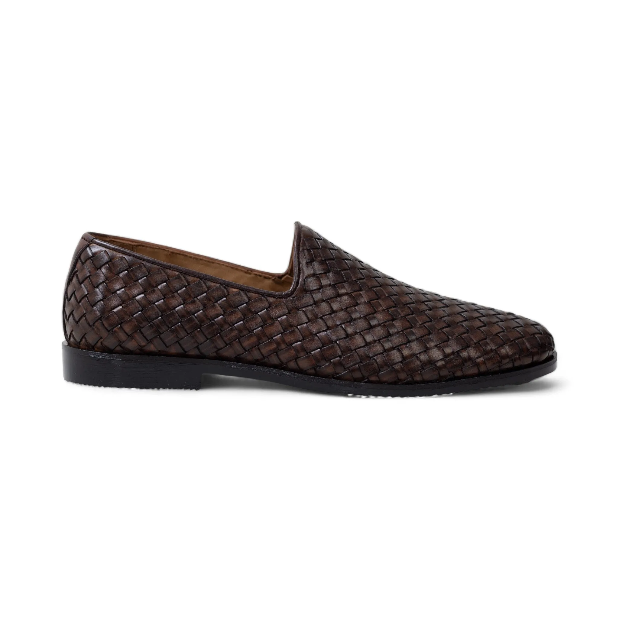 OK- 4007 Woven Round Leather Shoe