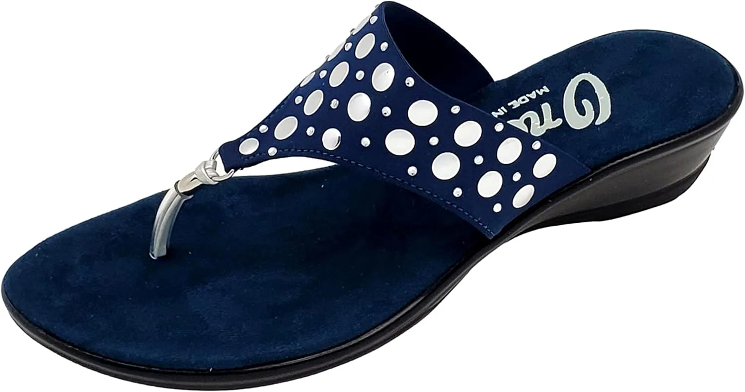 ONEX Womens, Mermaid Wedge Sandals Navy 5 M