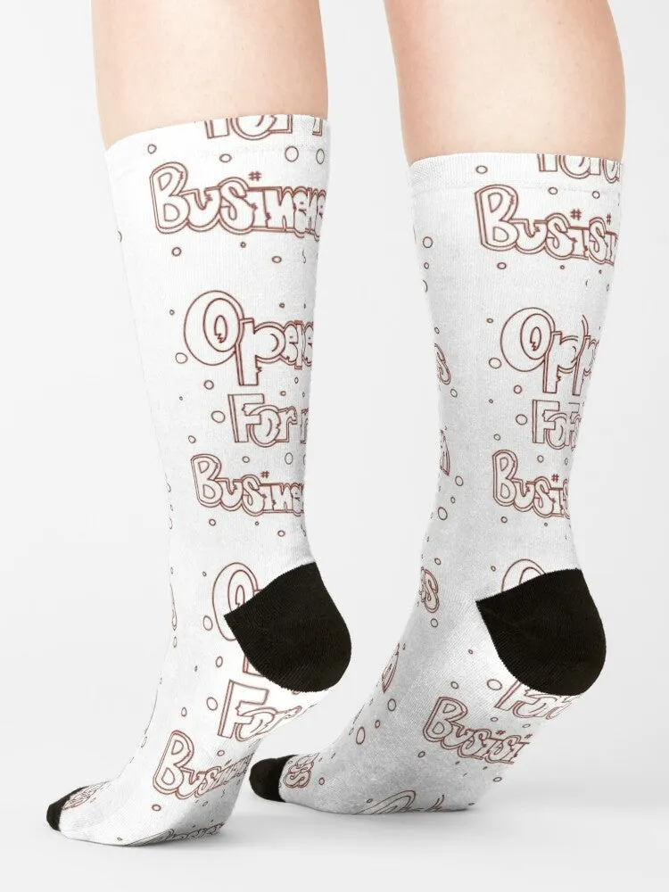 Open for business custom socks