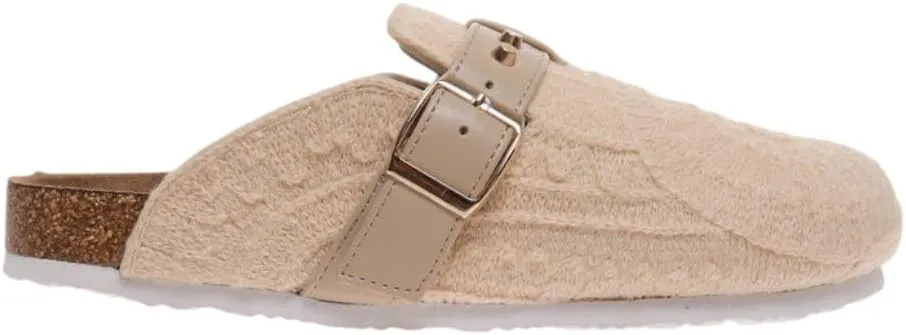 OUTWOODS Women Closed Toe Mules Slip-On Buckle Clog with Cork Footbed Slide Shoes