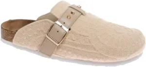 OUTWOODS Women Closed Toe Mules Slip-On Buckle Clog with Cork Footbed Slide Shoes
