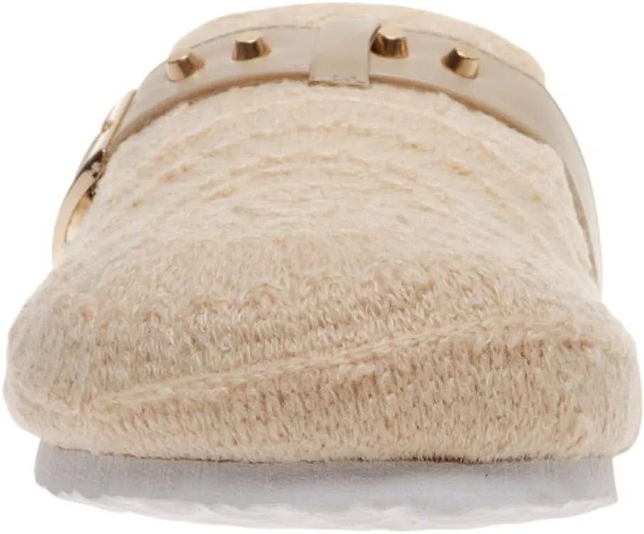 OUTWOODS Women Closed Toe Mules Slip-On Buckle Clog with Cork Footbed Slide Shoes