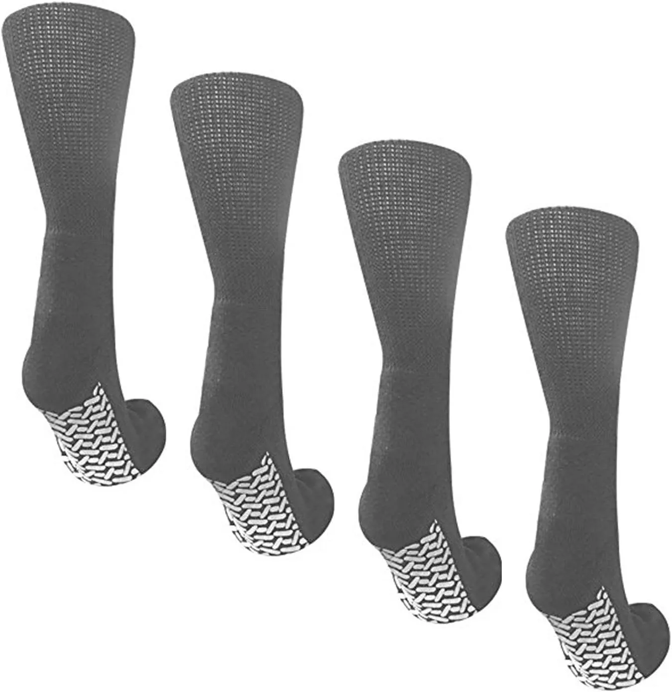 Personal Touch Diabetic Socks Non Skid Hospital Loose Fitting Slipper Socks With Gripper Bottoms 6 Pack Savings Gripper socks