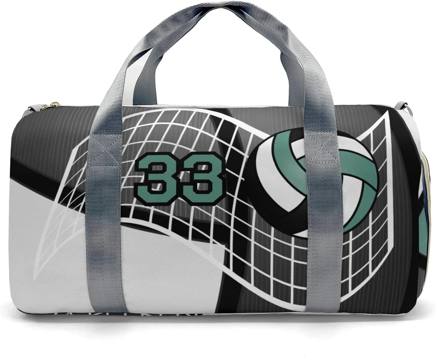 Personalized Volleyball Team Hunter Duffel Bag,Customized Sport Player Travel Bag for Gifts