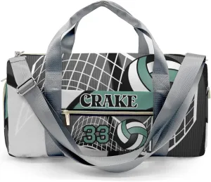 Personalized Volleyball Team Hunter Duffel Bag,Customized Sport Player Travel Bag for Gifts