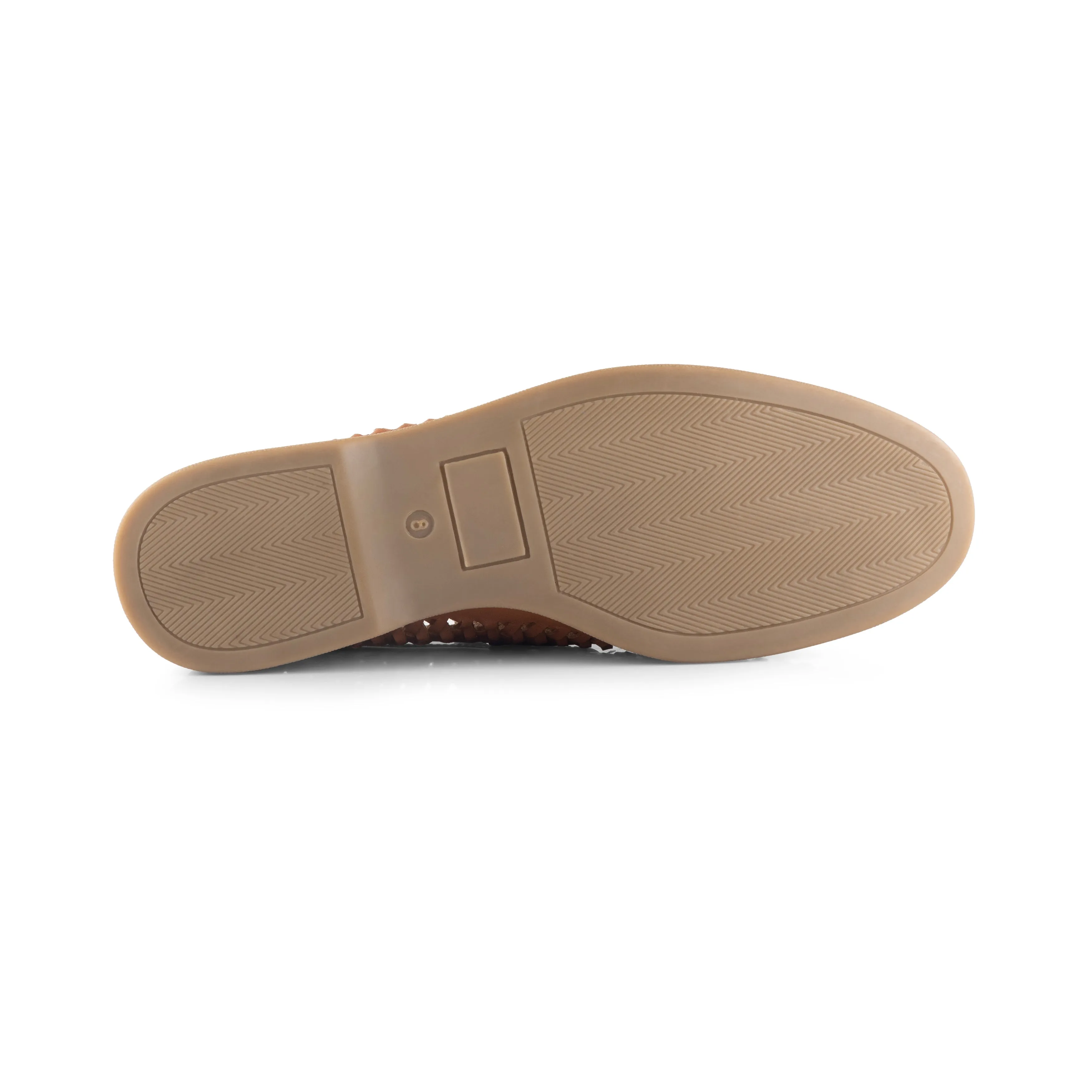 Perth Leather Woven Loafers - Brown