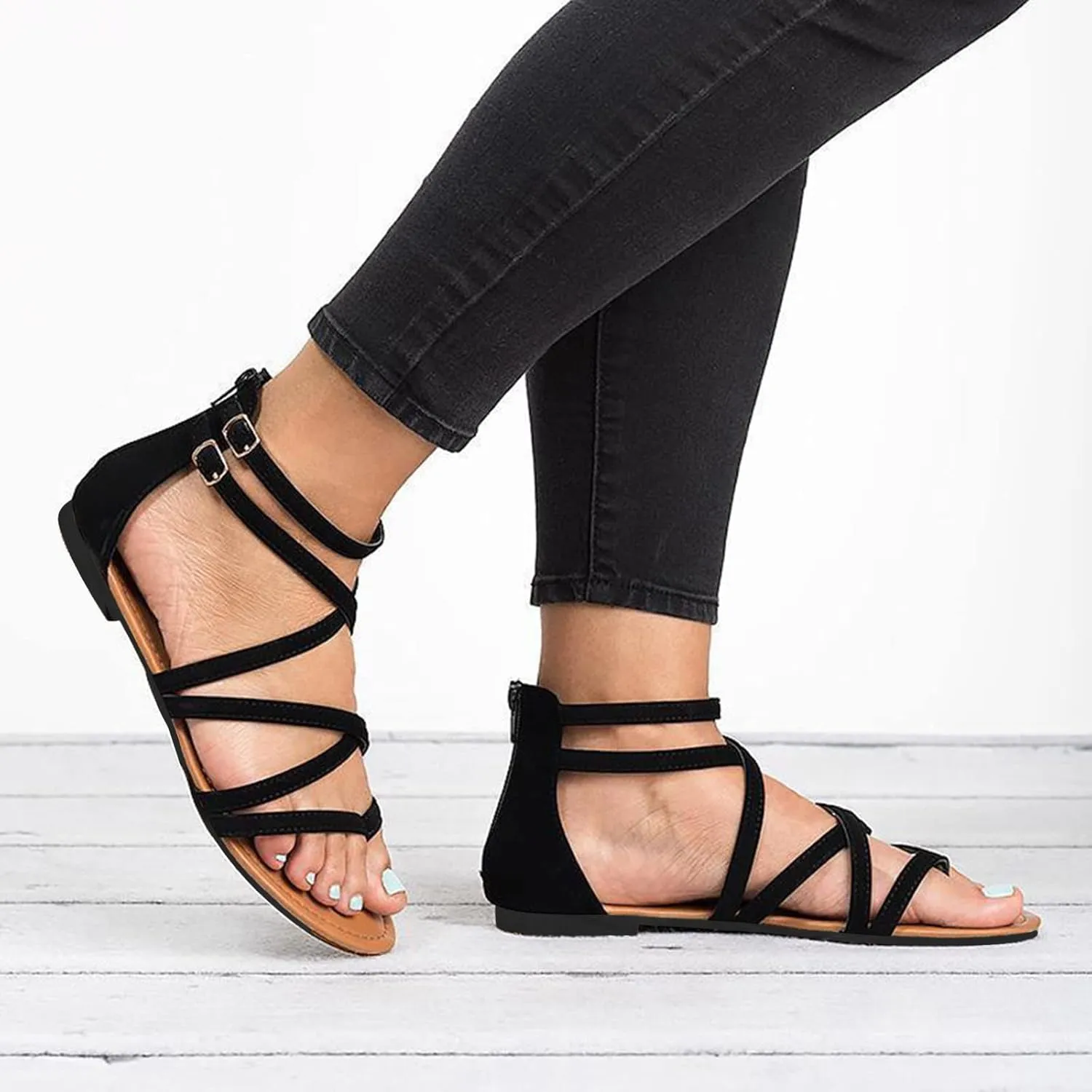Pinch Fashion Sandals Flat Toe Shoes Ladies Sandals For Women Causal Women's sandals Sandals for Women Wedge Flip Flops