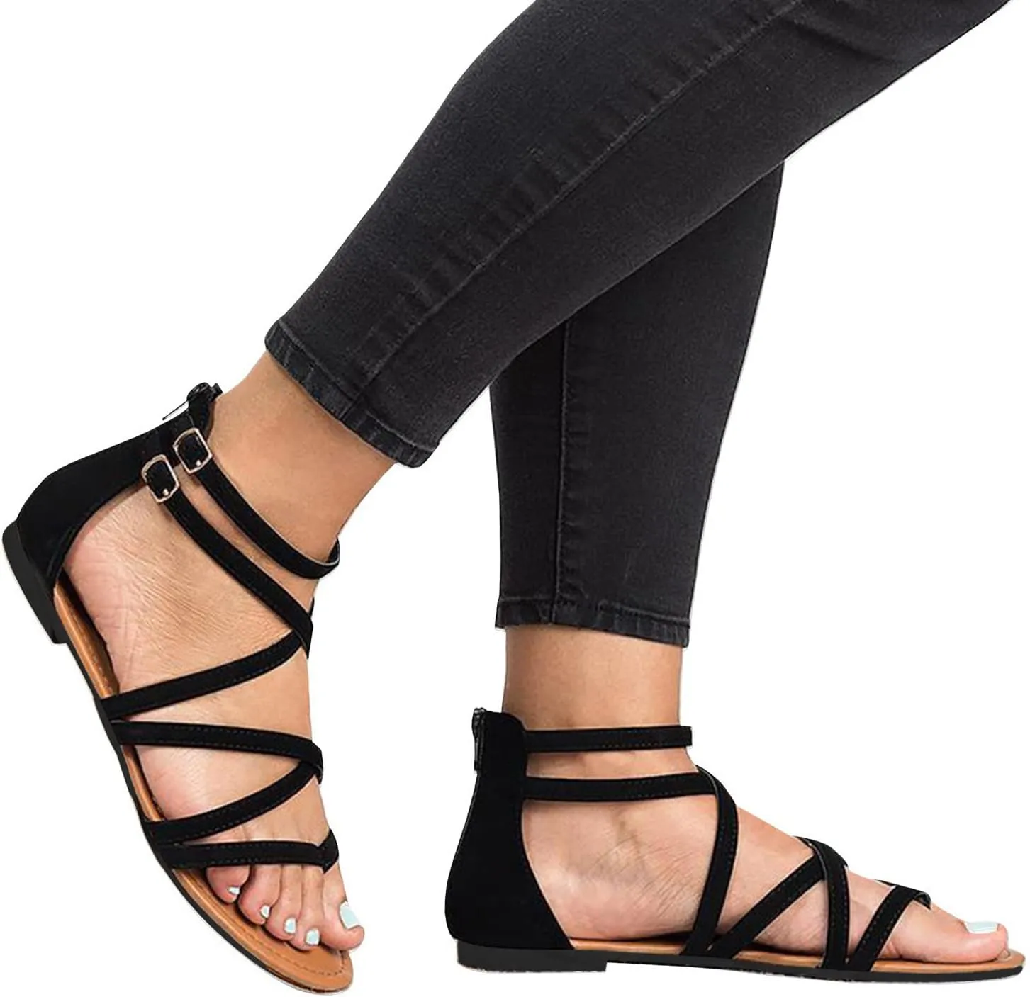 Pinch Fashion Sandals Flat Toe Shoes Ladies Sandals For Women Causal Women's sandals Sandals for Women Wedge Flip Flops