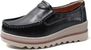 Platform Loafers for Women Wedge Sneaker Slip on Casual Platform Shoes