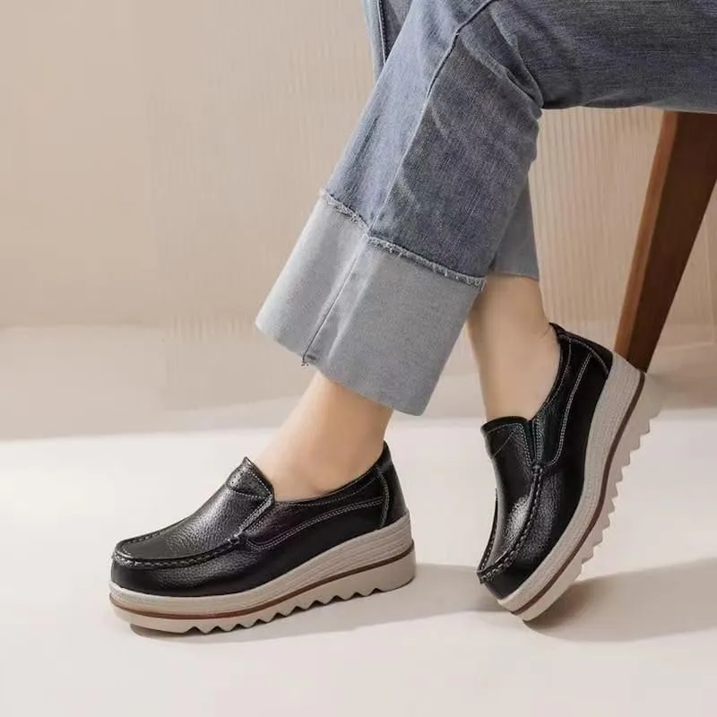 Platform Loafers for Women Wedge Sneaker Slip on Casual Platform Shoes