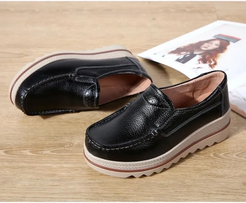 Platform Loafers for Women Wedge Sneaker Slip on Casual Platform Shoes
