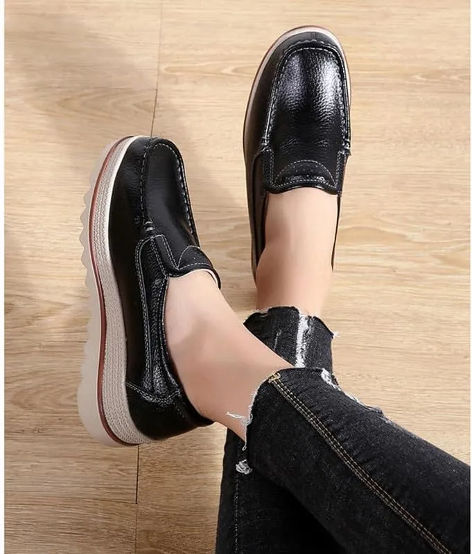 Platform Loafers for Women Wedge Sneaker Slip on Casual Platform Shoes