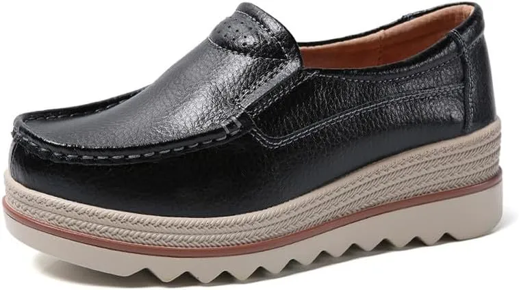 Platform Loafers for Women Wedge Sneaker Slip on Casual Platform Shoes