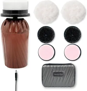 Portable Plug-in Electric Shoe Shine Kit with Two Sets of Brushes for Cleaning and Buffering, Handheld Electric Shoe Polisher Machine Set for Business People.
