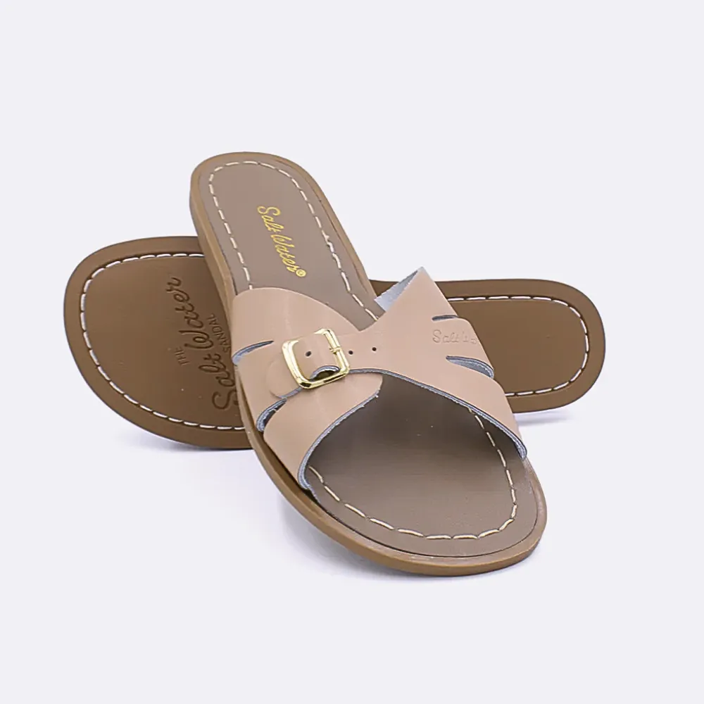 [Pre-order]  Salt Water Classic Slides, Latte