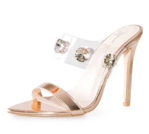 Price-conscious Heel High Lauren Embellished Sandals Jewel Prom Ella Mule Lorraine Best-selling Formal Clear