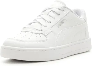 PUMA Caven Sneaker, White Silver Black, 11 US Unisex Little Kid