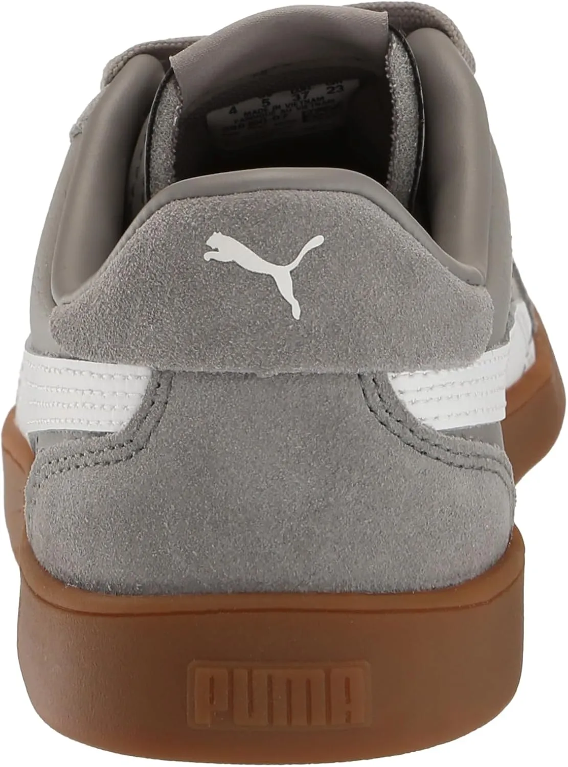 PUMA Unisex-Child Shoes Club 5v5 Sneaker, White Black-Feather Gray, 4 US Big Kid