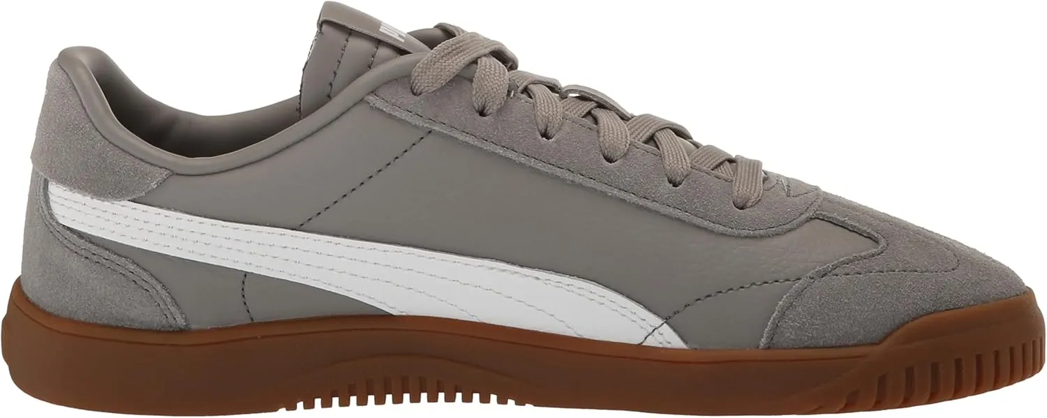 PUMA Unisex-Child Shoes Club 5v5 Sneaker, White Black-Feather Gray, 4 US Big Kid