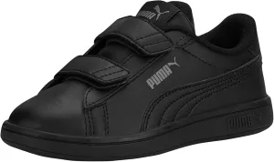 PUMA Unisex-Child Smash 3.0 Leather Hook and Loop Sneaker