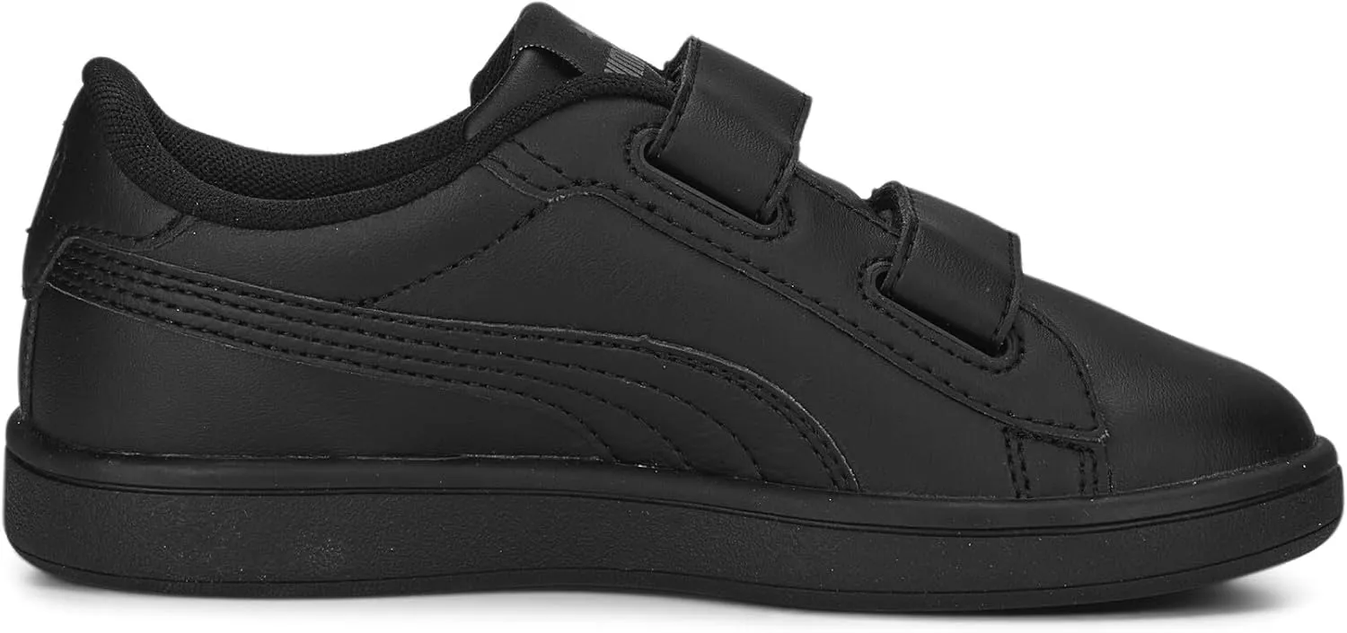 PUMA Unisex-Child Smash 3.0 Leather Hook and Loop Sneaker