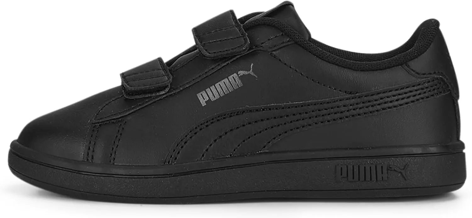 PUMA Unisex-Child Smash 3.0 Leather Hook and Loop Sneaker