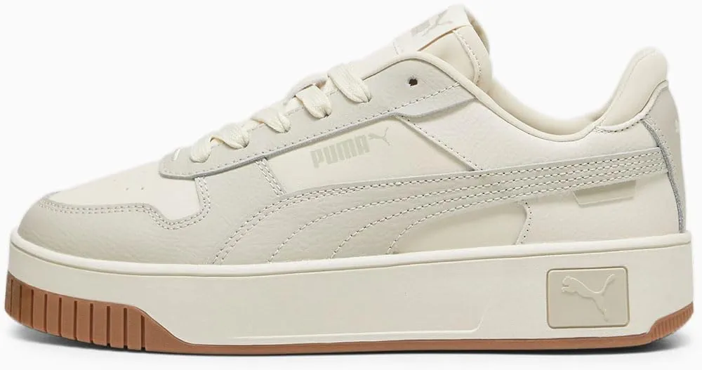 PUMA Women's Carina Street Lace Up Sneaker Alpine Snow/Desert Dust 8.5 Medium US