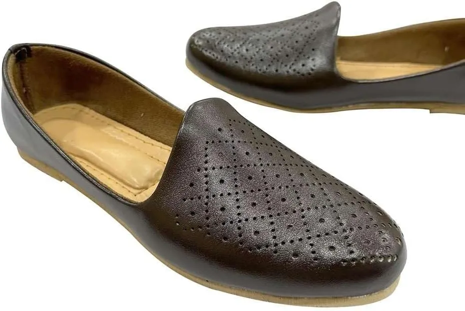 Punjabi Mojaris Mens Shoes Cream Wedding for Groom,Traditional Indian Footwear Ethnic Peshawari Slippers