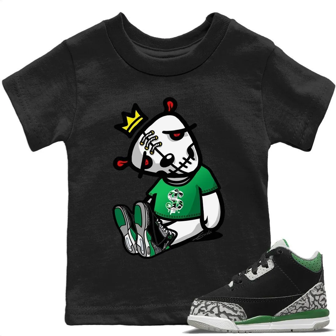 Rapid support Green Jordan Dolls Air Eco-friendly technology 3 Pine - Dead Kids Tops